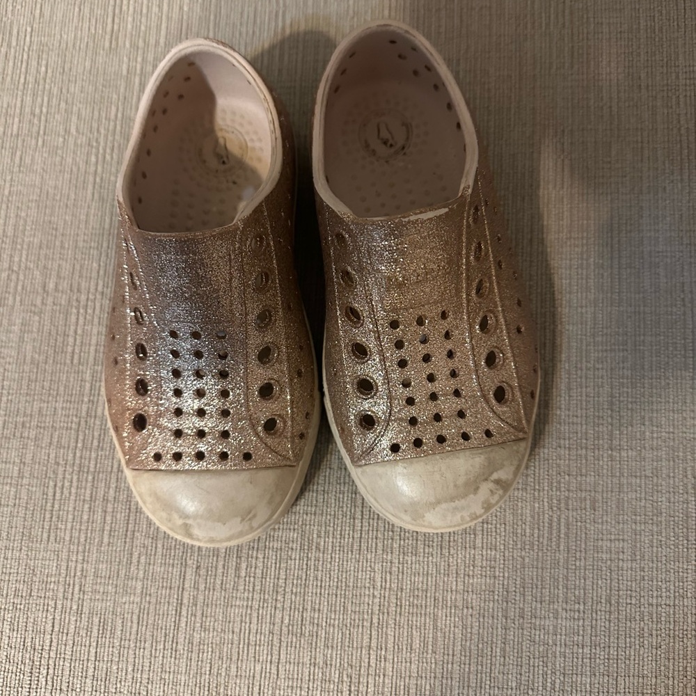 Native Kids Metallic Slip-On Sneakers